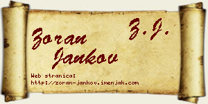 Zoran Jankov vizit kartica